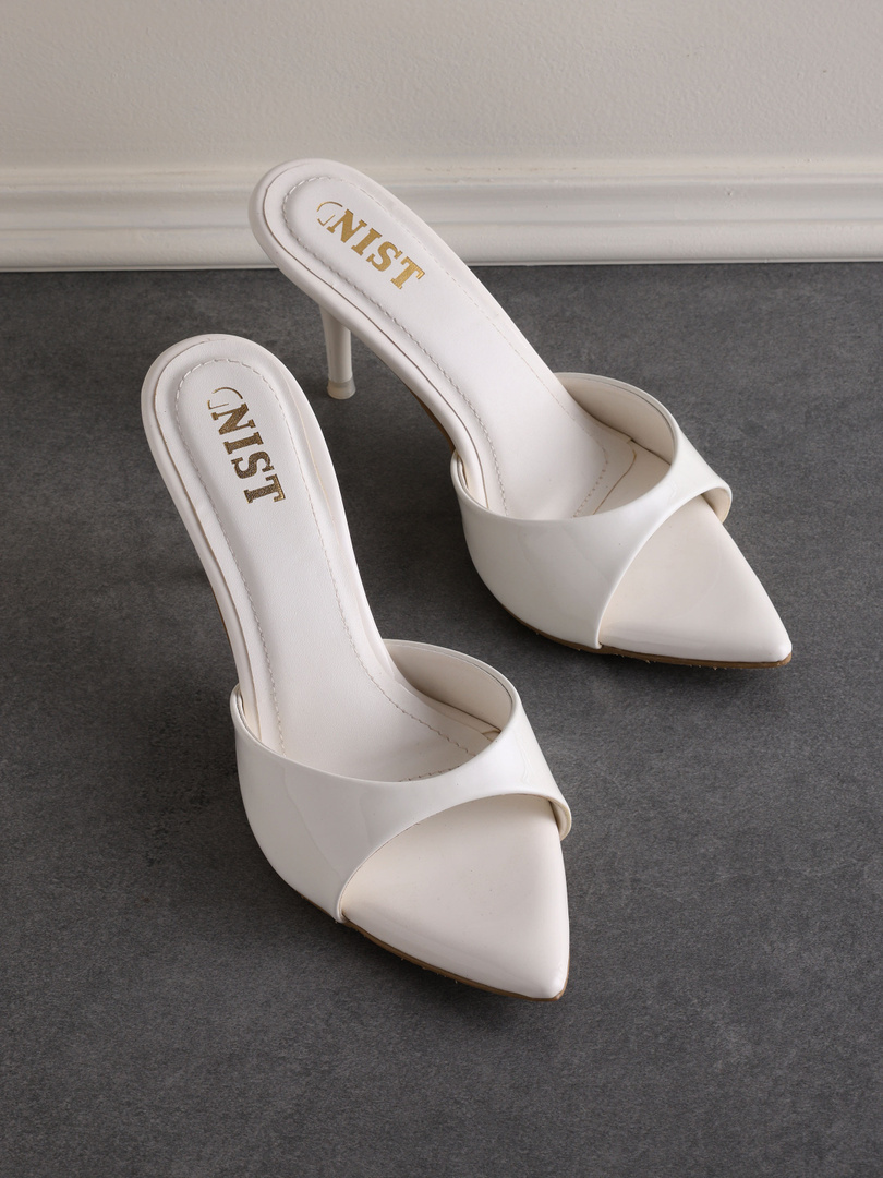 GNIST Women Heels Sandal (White , 7)