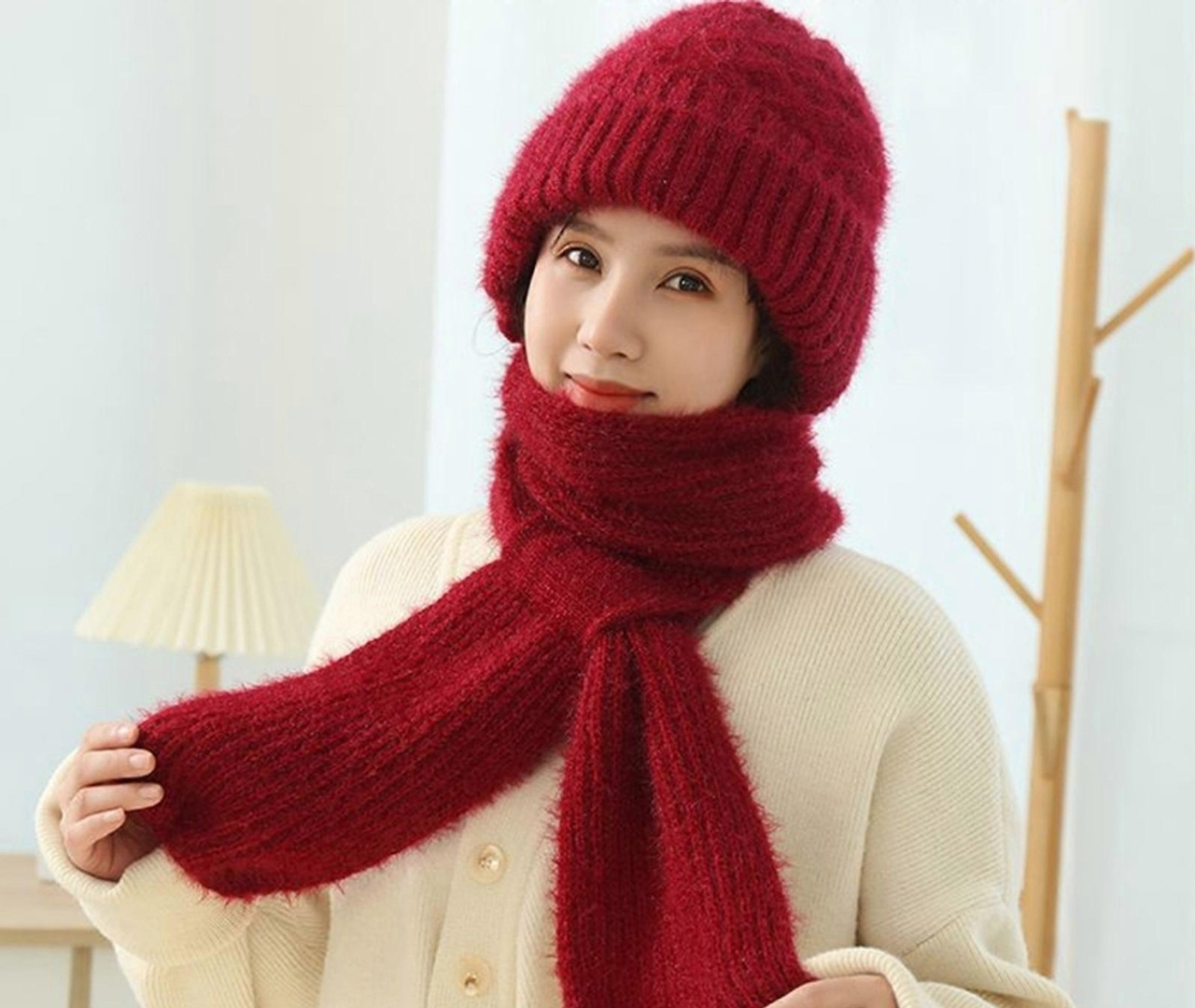 EXITANCE Solid Polyester, Acrylic Girls Scarf