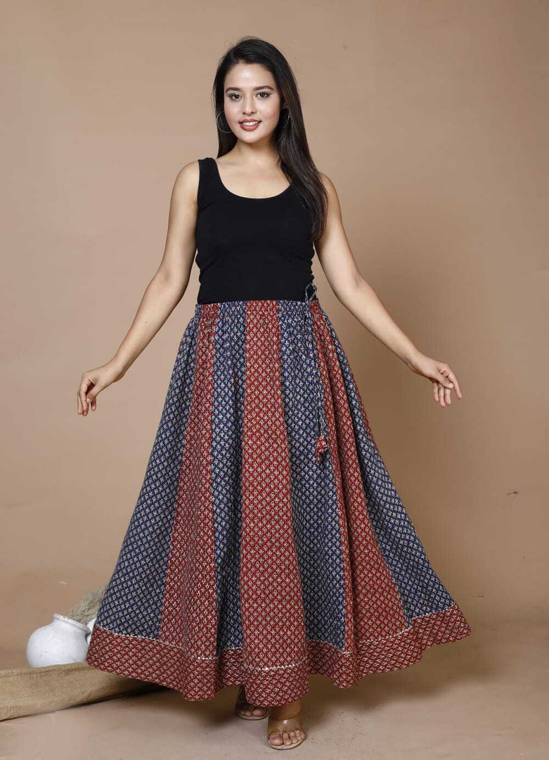 LASHKARINA Women Printed Regular Multicolor Skirt