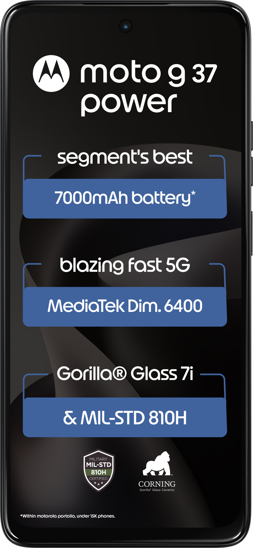 MOTOROLA g37 power (PANTONE Impenetrable, 128 GB)