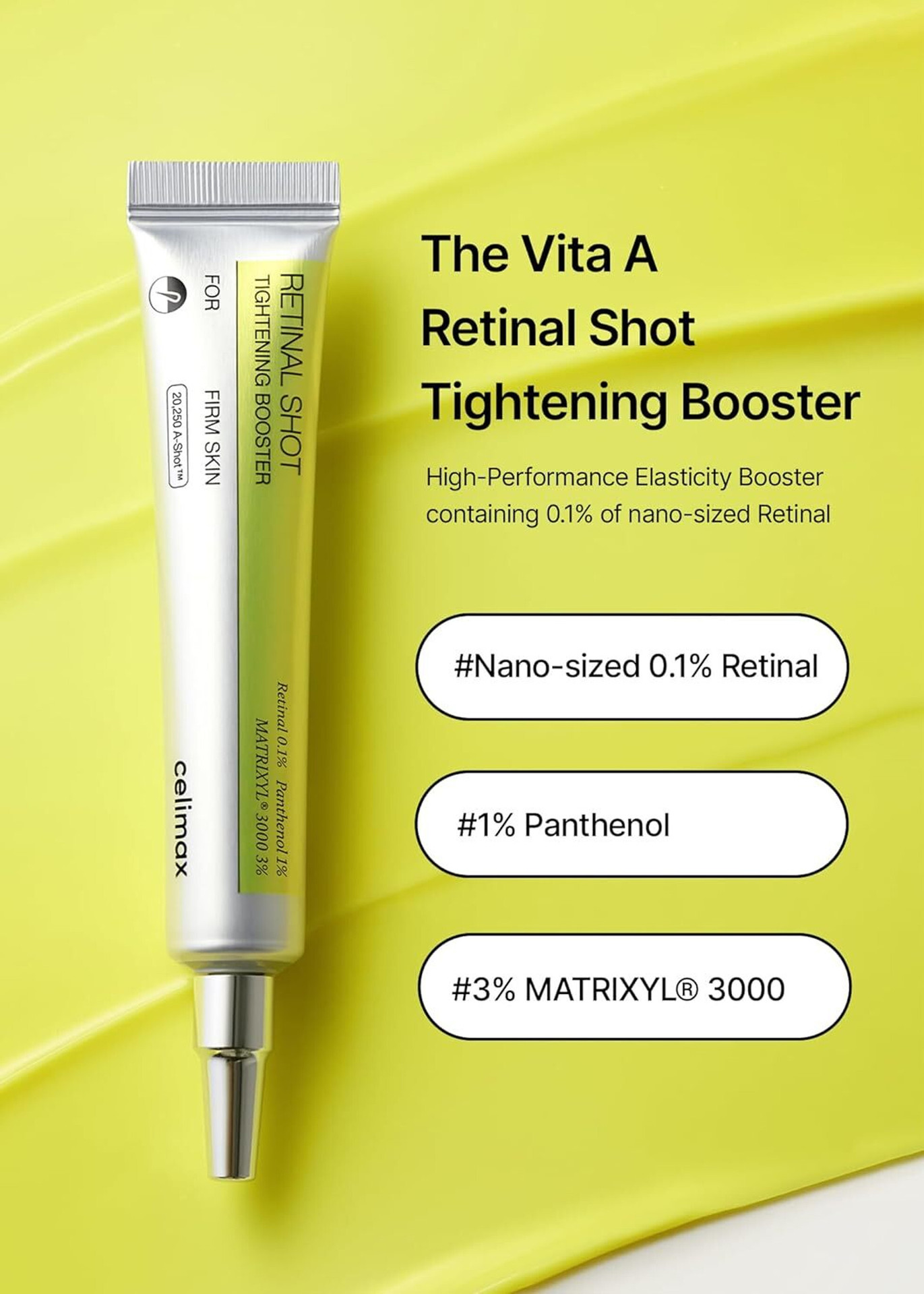 Celimax The Vita-A Retinal Shot Tightening Booster with 0.1% Retinal, Matrixyl & Niacinamide (15 ml) image 2