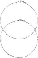 abhooshan Sterling Silver Anklet(Pack of 2)