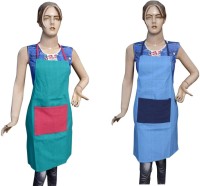 Shreejee Cotton Home Use Apron - Free Size(Multicolor, Pack of 2)