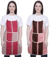 Shreejee Cotton Home Use Apron - Free Size(Multicolor, Pack of 2)