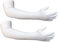 GOLDDUST Cotton Arm Sleeve For Men & Women(L, White)