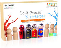 Be Cre8v Be Cre8v Super Hero Wooden Peg Painting Kit RS.550.00