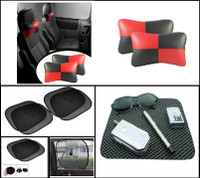 Gking Set of 4 Sun shade, Set of 2 Neck rest, 1 pcs None Dashboard mat Combo