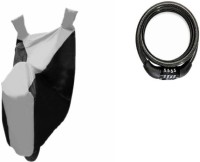 Gking 1 Grey Black bike body cover With 1 Chain Cable Number Lock Combo
