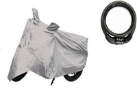 Gking Silver Black bike body cover With 1 Chain Cable Number lock Combo