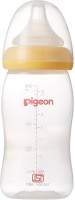 Pigeon Wide Neck Nursing Bottle 240ml with Plus Type Medium Size Nipple - Yellow - 240 ml(Yellow)
