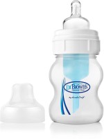 Dr. Brown's Natural Flow 4oz Standard Polypropylene Baby Bottle Wide-Neck - 120 ml(White)