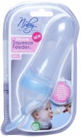 NUBY Squeeze feeding bottle with spoon  - Silicone(Blue, Aqua)