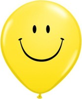 Nxt Gen Printed Yellow Smiley Face Balloon(Yellow, Pack of 100)