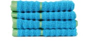 Casa Copenhagen GSM Face Towel(Pack of 4, Blue)