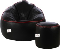 View Star XXXL Bean Bag Sofa  With Bean Filling(Black, Pink) Furniture (Star)