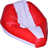 View Comfy Bean Bags XXXL Bean Bag Cover(Red, White) Price Online(Comfy Bean Bags)