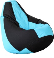 View Comfy Bean Bags XXL Bean Bag Cover(Blue, Black) Price Online(Comfy Bean Bags)