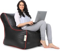 Can Bean Bag XXL Bean Bag Chair  With Bean Filling(Black, Red)   Computer Storage  (Can Bean Bag)