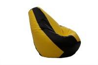 View Comfy Bean Bags XXXL Teardrop Bean Bag Cover(Black, Yellow) Furniture (Comfy Bean Bags)