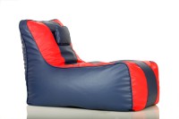 View Comfy Bean Bags Large Lounger Bean Bag Cover(Blue, Red) Price Online(Comfy Bean Bags)