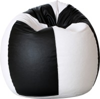 View Comfy Bean Bags XXXL Bean Bag Cover(Black, White) Price Online(Comfy Bean Bags)
