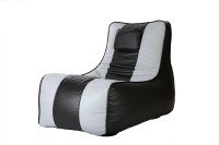 View Comfy Bean Bags Large Lounger Bean Bag Cover(Black, Grey) Price Online(Comfy Bean Bags)