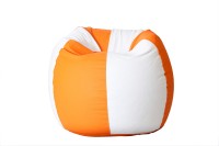 View Comfy Bean Bags XXXL Bean Bag Cover(White, Orange) Price Online(Comfy Bean Bags)
