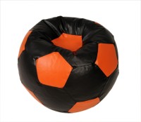 ARRA Medium Bean Bag Cover(Black, Orange)   Furniture  (ARRA)