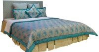 MABA Jacquard Double Bed Cover(Blue)