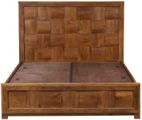 View Evok Royal Solid Wood King Bed With Storage(Finish Color -  Brown) Furniture (Evok)