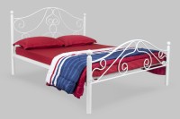 FurnitureKraft Double Metal Queen Bed(Finish Color -  White)   Furniture  (FurnitureKraft)