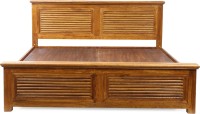 Evok Riviera Solid Wood Queen Bed(Finish Color -  Light Honey)   Furniture  (Evok)