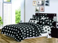 Dexim Polyester, Cotton Bedding Set(Black)