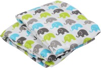 Bacati Cotton Crib Printed Bedsheet(Pack of 2, Aqua 