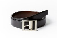 GILDERMEN Men Formal Brown, Black Genuine Leather Reversible Belt