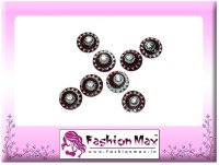 Fashion Max Red Full Moon Multi Layer with Stone Forehead Maroon Bindis(Fancy Design)