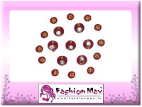 Fashion Max Full Moon in 2 different size with Crystal Forehead Maroon Bindis(Fancy Design) - Price 130 48 % Off  