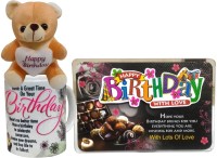 Saugat Traders Birthday Gift Combo - Soft Teddy, Birthday Quotation & Coffee Mug(Set of 3)