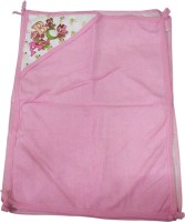 GOLDDUST Floral Single Hooded Baby Blanket for  Mild Winter(Microfiber, Pink)