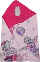 Utc Garments Cartoon Single Hooded Baby Blanket for  Mild Winter(Microfiber, Darkpink, Purple, Red, Green, Blue, Pink, Orange)