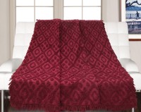 Saral Home Geometric Double Throw(Cotton, Red)