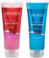 JOVEES Moisturising Body Wash Combo ( Rose, Aqua )(400 ml)