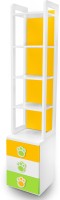 View Alex Daisy Panda Engineered Wood Semi-Open Book Shelf(Finish Color - Yellow - Green - White) Furniture (Alex Daisy)