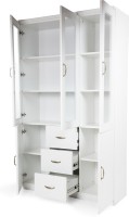 HomeTown Legacy Engineered Wood Semi-Open Book Shelf(Finish Color - White)   Computer Storage  (HomeTown)