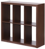 Ringabell Six Storage Solid Wood Open Book Shelf(Finish Color - Dark Walnut & Mahogany)   Furniture  (Ringabell)