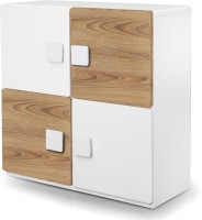 View Alex Daisy Universal Engineered Wood Close Book Shelf(Finish Color - Oak & White) Furniture (Alex Daisy)