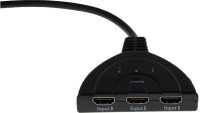 FOX MICRO 3 Port HDMI Switch Splitter smart hub box Boom Box(Black)