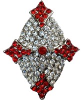 FURE Oval Four Directional Brooch(Red)