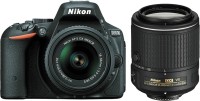 NIKON D5500 DSLR Camera Body with Dual Lens: AF-P 18-55mm VR + AF-S 55-200mm VRII Kit Lenses (16 GB SD Card + Camera Bag)(Black)