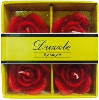 Dazzle Floater Candle Rose Set of 4 Candle(Multicolor, Pack of 4) - Price 135 66 % Off  